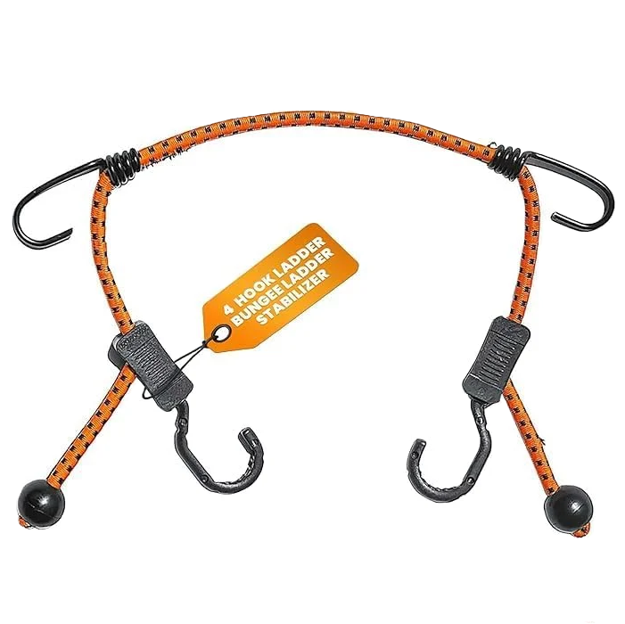 Holden USA - Adjust-A-Hook Ladder Bungee - Ladder Stabilizer Hook – Secure Ladder Safety Support for Roofs, Gutters, and Painting Prep – Durable Ladder Hook Attachment for Roofing and Gutter Work