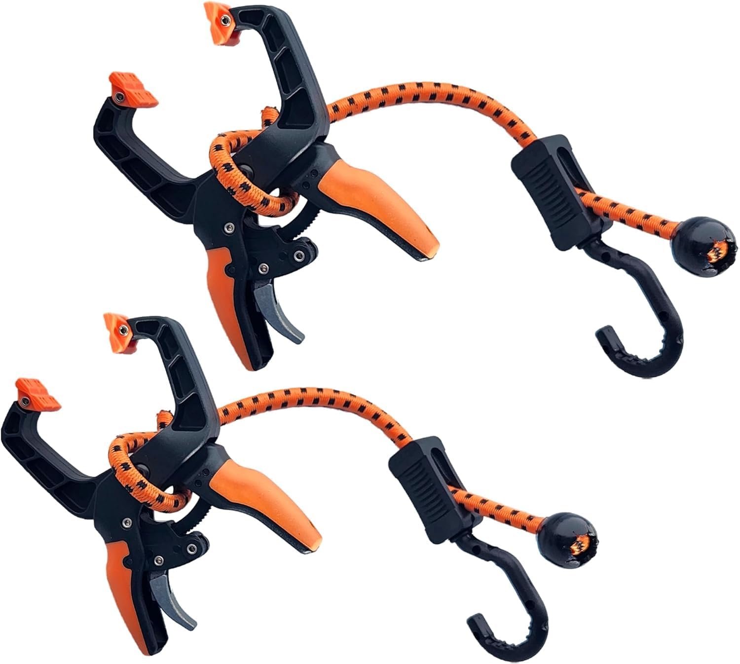 Adjustable Ladder Stabilizer Attachs to Gutters In Seconds, Heavy-Duty Clamps Fits All Ladder Sizes, Ladder Stability Safety Durable Gutter Clips Patented Holden USA